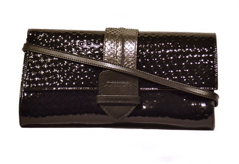 Division Black Clutch Bag