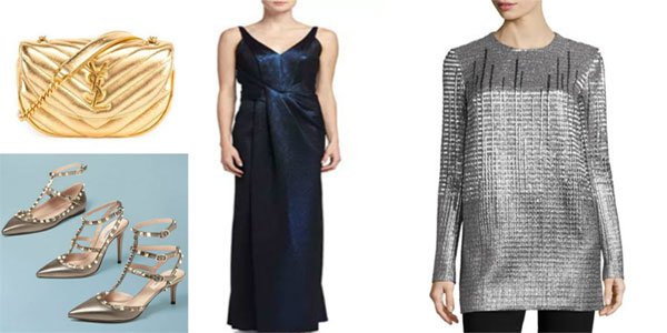 Metallics Dresses, Shoes & Bags