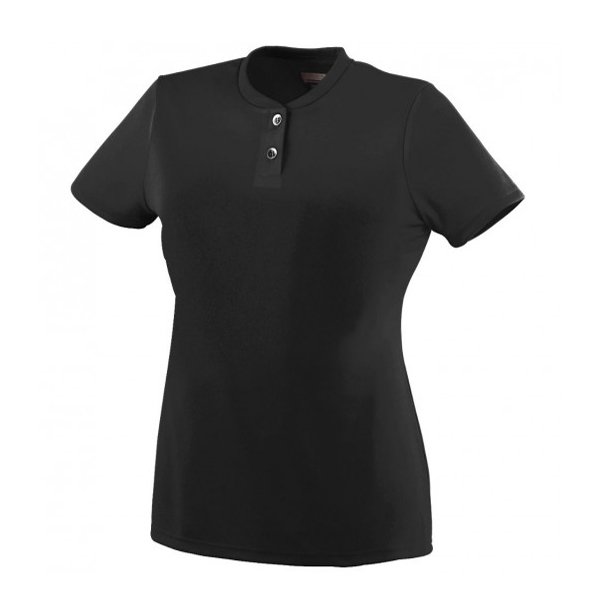 augustaactive wicking two button baseball shirt