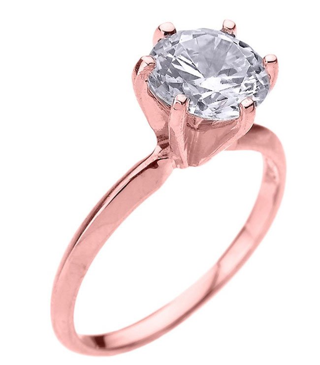 Solitaire Engagement Ring in 9ct Rose Gold