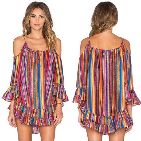 womens summer beach shirt Mini dress