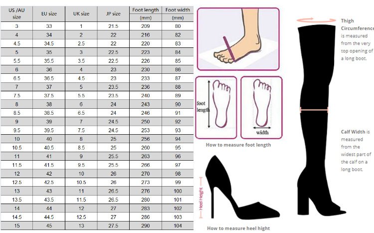 FSJShoes Size Chart Review