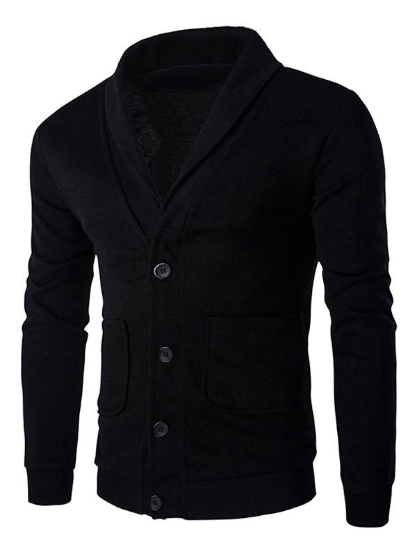 Man Long Sleeve Button Cardigan