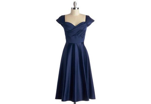 Vintage Blue Dress For Events