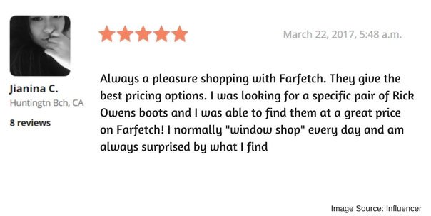 Happy Farfetch Customer Review