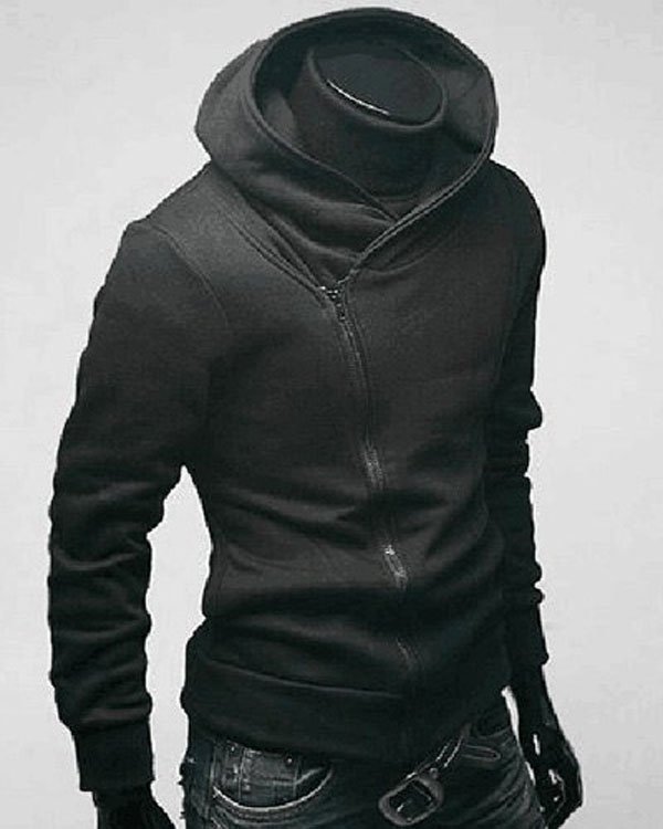 Man Side Zip Long Sleeve Hoodie