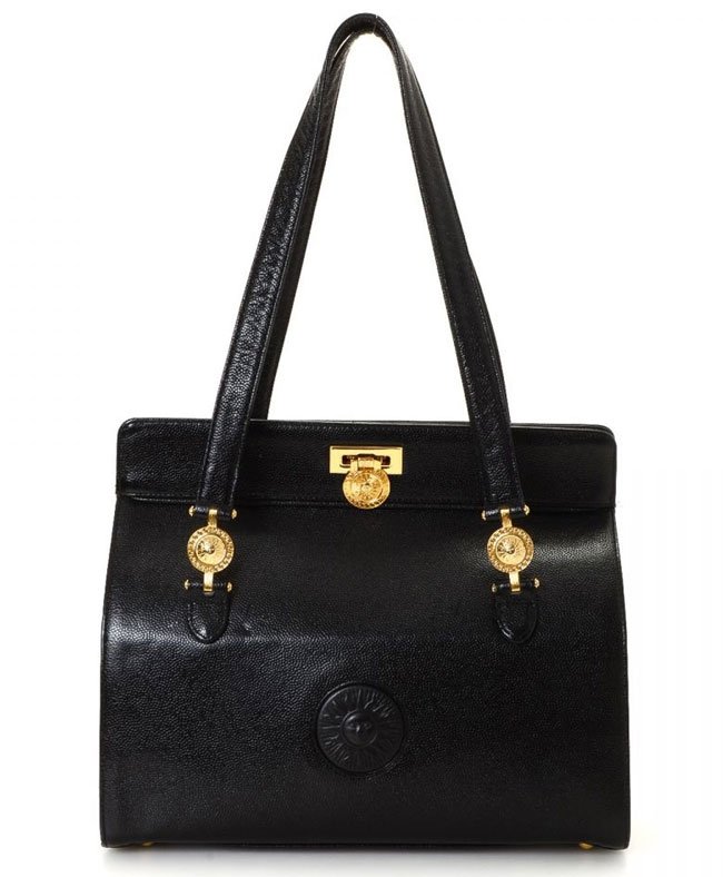 Versace Sun Shoulder Bag Black